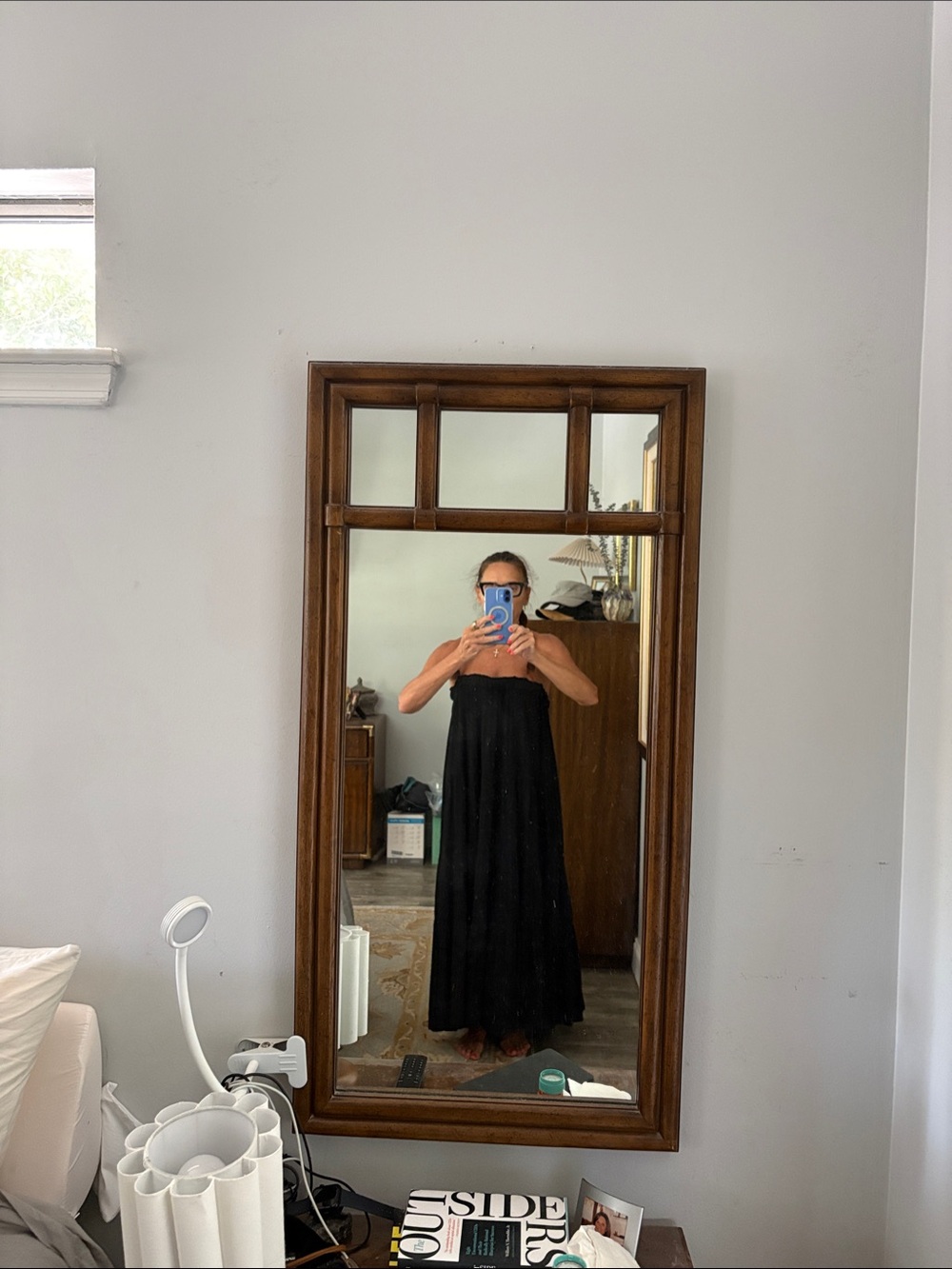 Sundry Strapless Black Maxi Dress